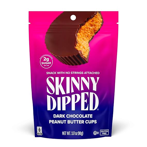SKINNYDIPPED Dark Chocolate Peanut Butter Cup 3.17 OZ