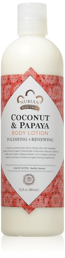 NUBIAN COCONUT & PAPAYA BODY LOTION 13 FL OZ