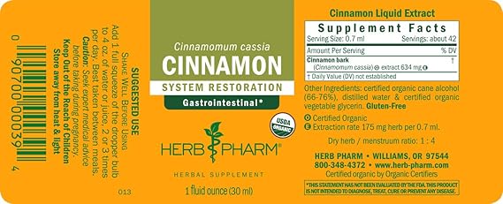 Herb Pharm CINNAMON EXTRACT 1 oz