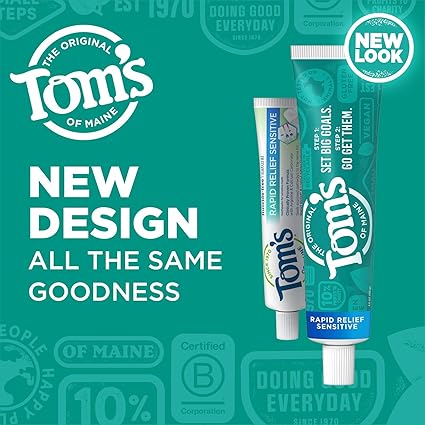 TOM'S OF MAINE TOOTHPASTE RAPID RELIEF SENSITIVE 4OZ