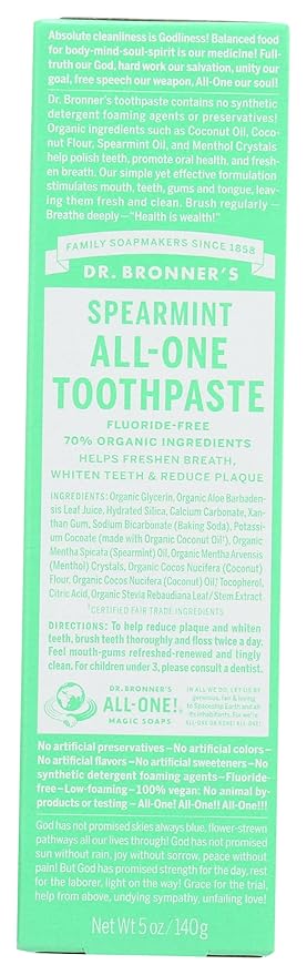 DR. BRONNER'S MAGIC SOAPS ALL-ONE TOOTHPASTE SPEARMINT 5OZ