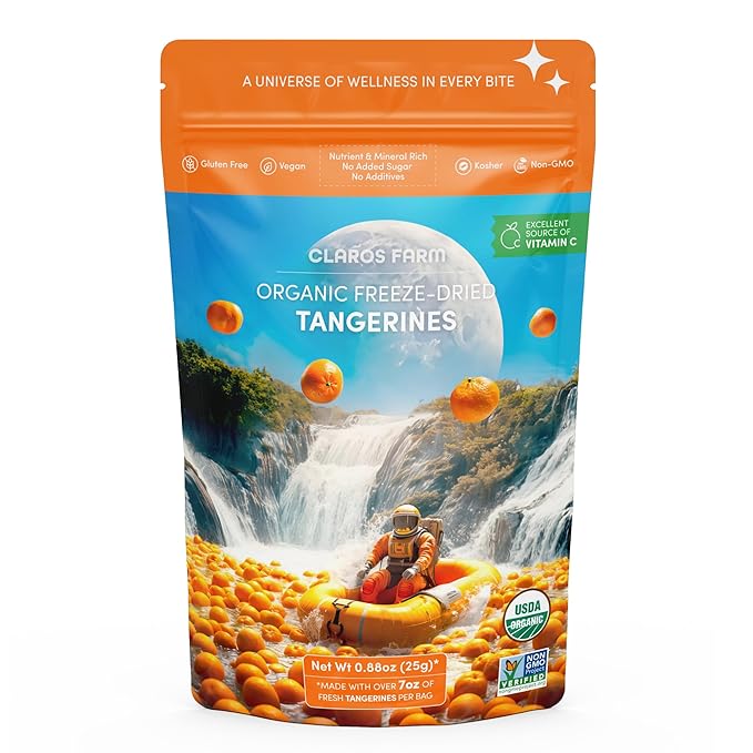 CLAROS FARM Dried Fruit Tangerines .88 OZ