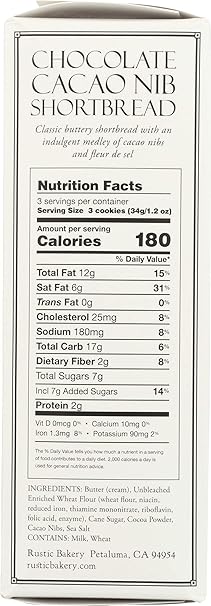 Rustic Bakery Chocolate Cacao Nib Shortb