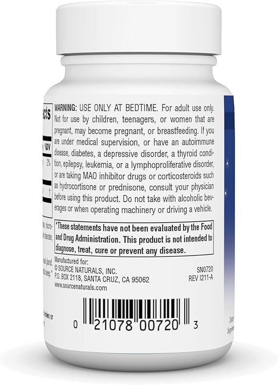 SOURCE NATURALS SLEEP SCIENCE MELATONIN 1MG TAB 200T