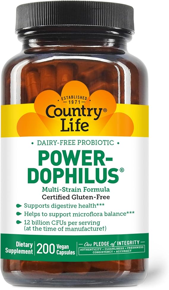 Country Life DAIRY FREE POWER-DOPHILUS 200 Vegicaps