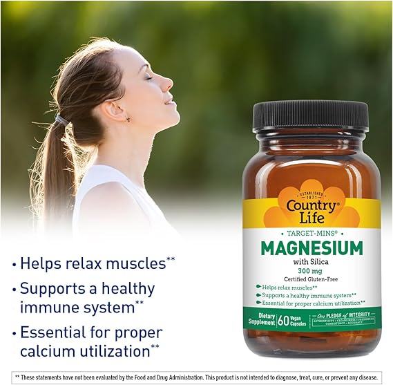 Country Life MAGNESIUM 300MG 60 Vegicaps