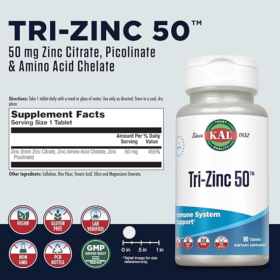 Kal Tri-Zinc 50 90CT Tablet
