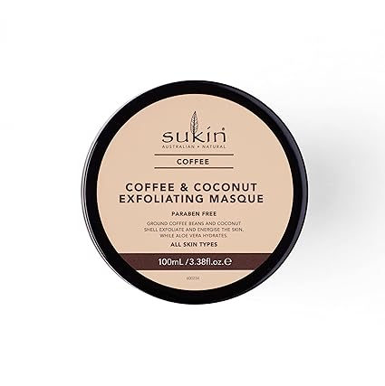 SUKIN NATURALS COFFEE & COCONUT EXFOLIATING MASQUE 3.38 OZ