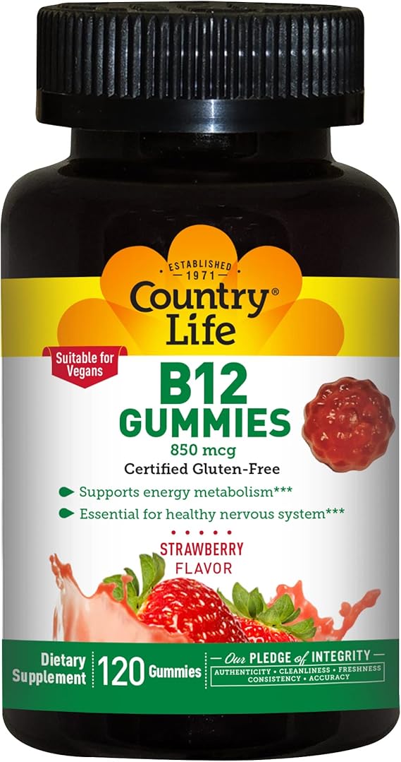 Country Life VITAMIN B-12 GUMMY 850MCG 120 Gummy