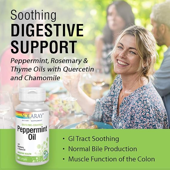 Solaray Peppermint Oil EC 60CT 250MG Softgel