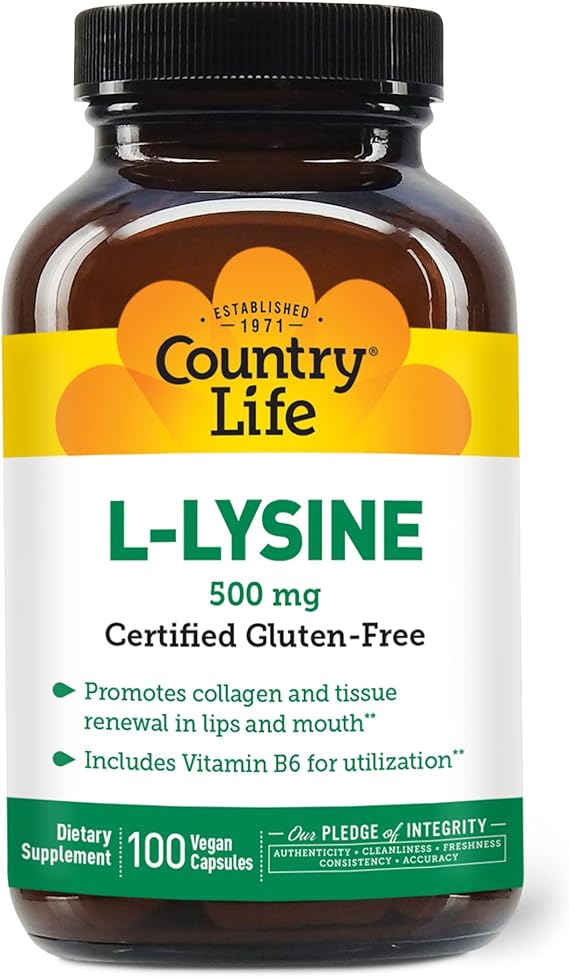 Country Life L-LYSINE 500MG 100 Vegicaps