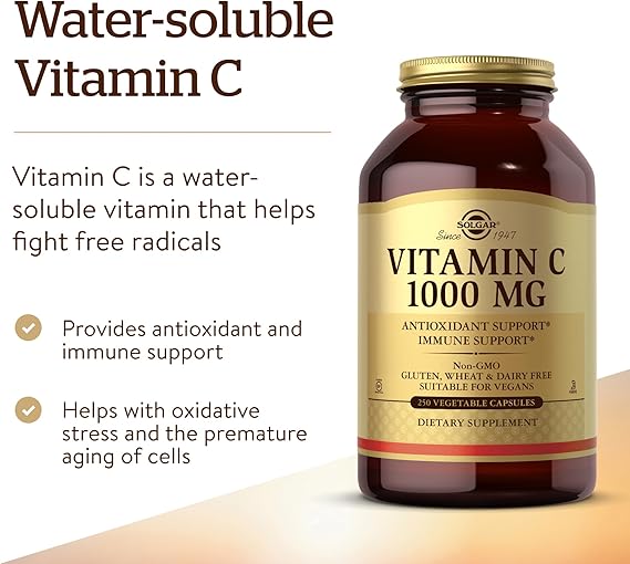Solgar Vitamin C 1000 mg Vegetable Capsules 250V cap