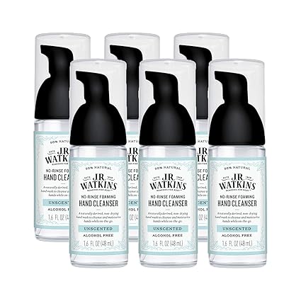 J.R. WATKINS NO RINSE FOAMING HAND CLEANSER UNSCENTED 1.6 FLOZ