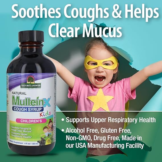 NATURE'S ANSWER MULLEIN-X COUGH KIDS 4OZ