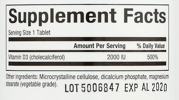 Natural Factors VITAMIN D3 50 MCG (2,000 IU) 90/TAB