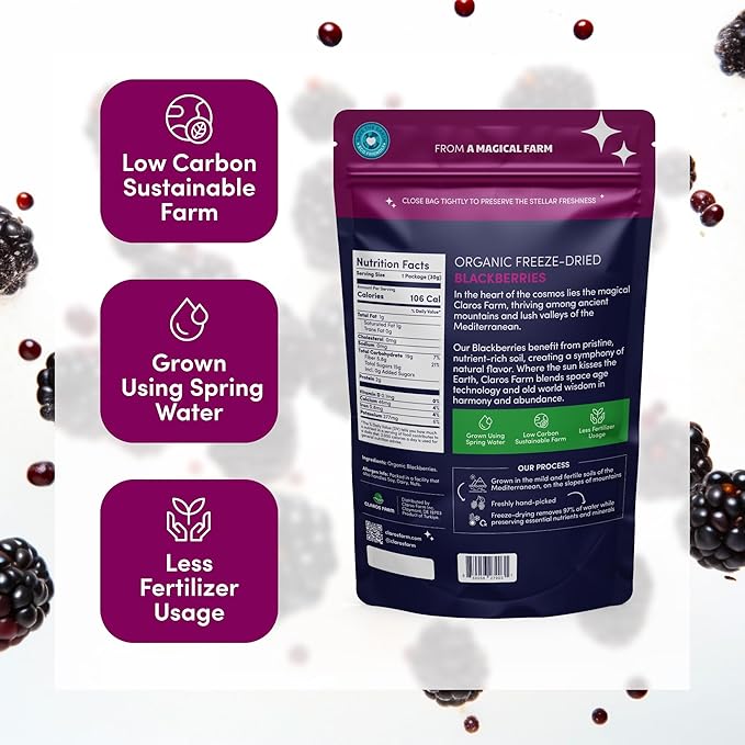 CLAROS FARM Dried Fruit Blackberries 1.06 OZ