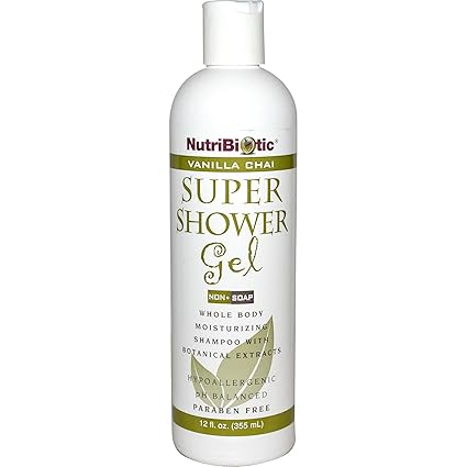 NUTRIBIOTIC SUPER SHOWER GEL VANILLA CHAI 12 FLOZ