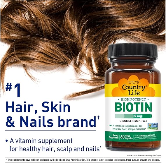 Country Life BIOTIN 5MG 60 Vegicaps