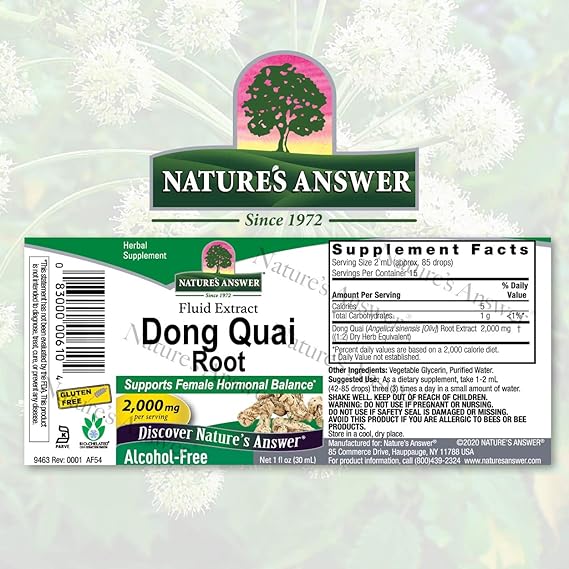 Nature's Answer Dong Quai 2,000 mg Alcohol