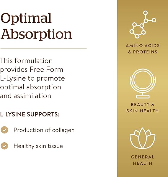 Solgar L-Lysine 500 mg Vegetable Capsules 250V cap