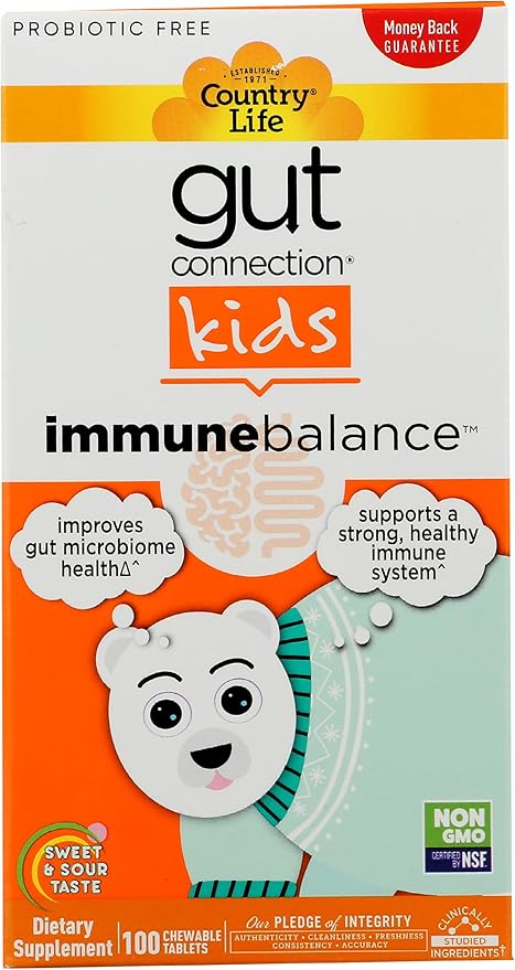 Country Life KIDS GUT CONNECTION IMMUNE 100 Chewable
