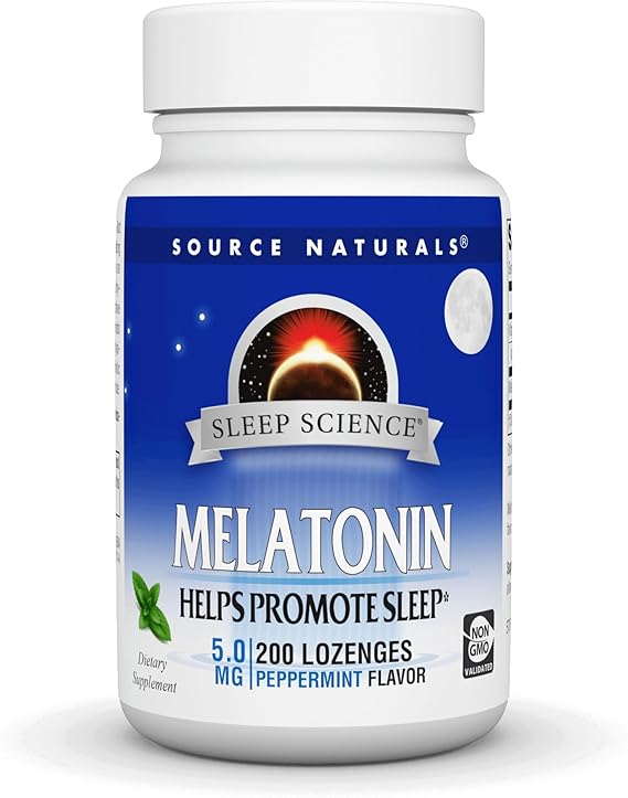 SOURCE NATURALS SLEEP SCIENCE MELATONIN 5MG PMINT 200 LOZ