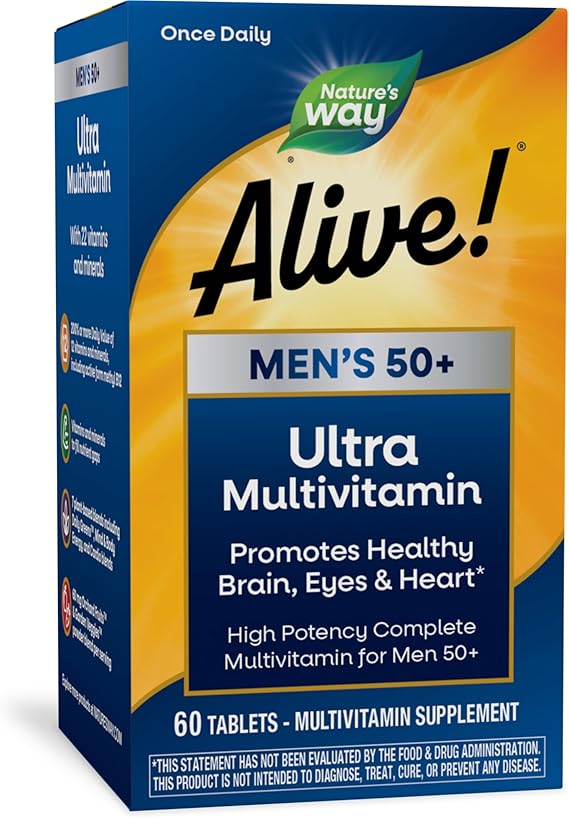 Multivitamínico diario Alive para hombres mayores de 50 años