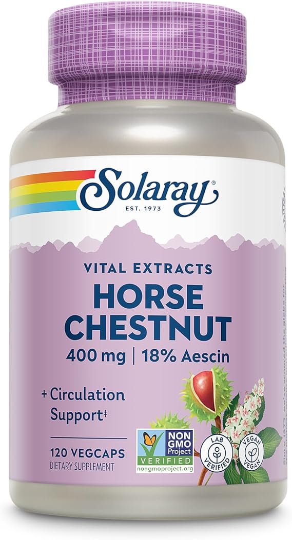 Solaray Vital Extracts Horse Chestnut 60CT 400MG Veg Capsule