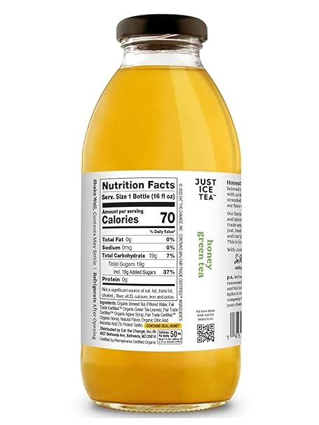 JUST ICE TEA Lemon Ginger Herbal 16 OZ