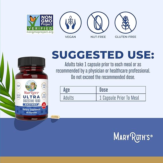 Mary Ruth's Ultra Digestive Food Enzymes (60 ct)