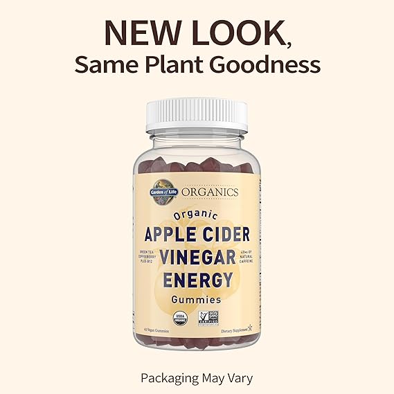 Garden of Life GOL Organics Apple Cider Vinegar Energy 63ct GUMMY