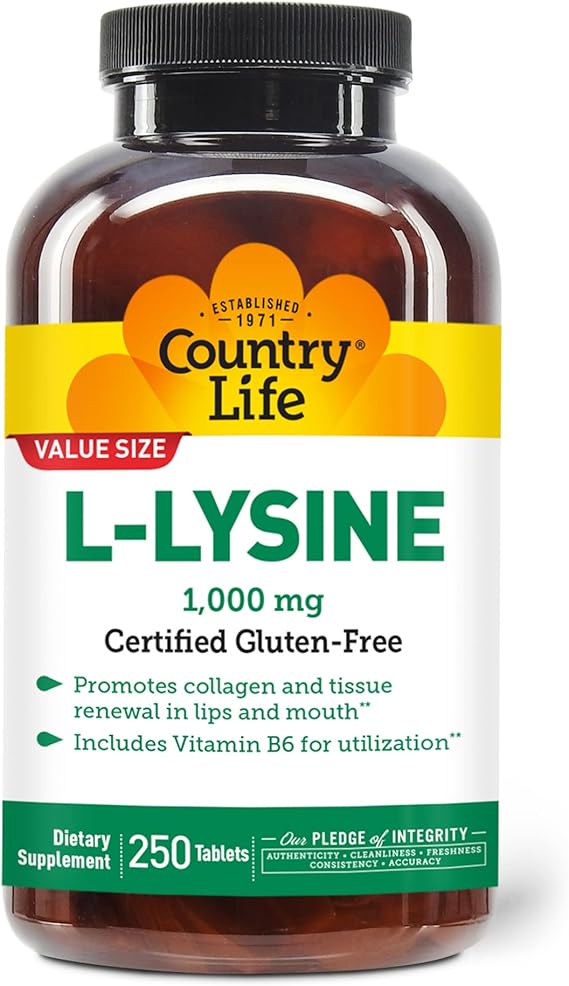 Country Life L-LYSINE 1000MG 250 Tablet