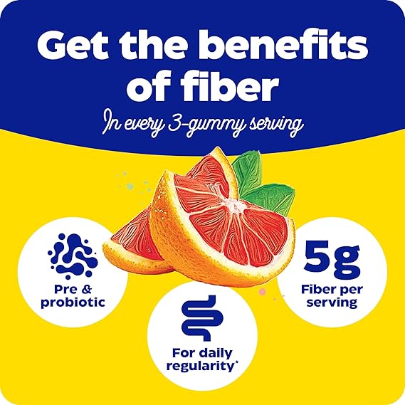 Enzymedica Fiber + Gummies Pre & Probiotic Gummies 90 ct