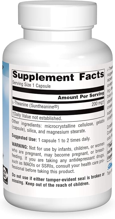 SOURCE NATURALS L-THEANINE 200 MG 60 TABS