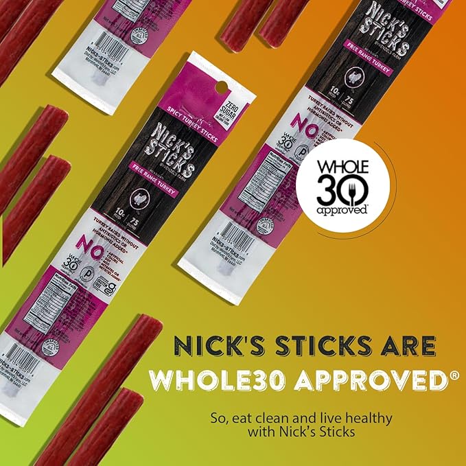 NICK`S STICKS Spicy Turkey Snack Sticks Free Range 1.7 OZ