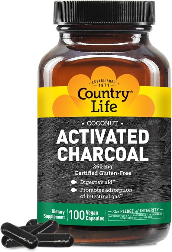 Country Life ACTIVATED CHARCOAL 260MG 100 Capsule