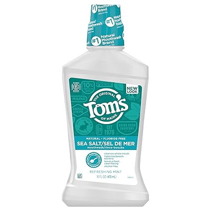 TOM'S OF MAINE SEA SALT MOUTHWASH REFRESHING MINT 16OZ