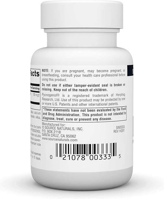 Source Naturals Pycnogenol Proanthocyanidin Complex 100 mg