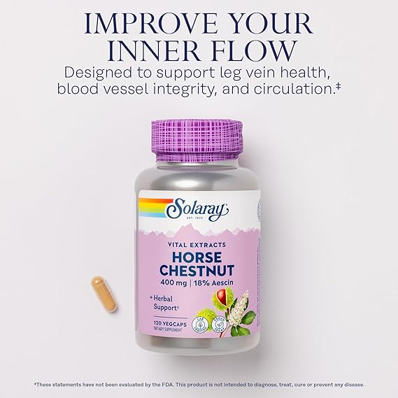 Solaray Vital Extracts Horse Chestnut 60CT 400MG Veg Capsule