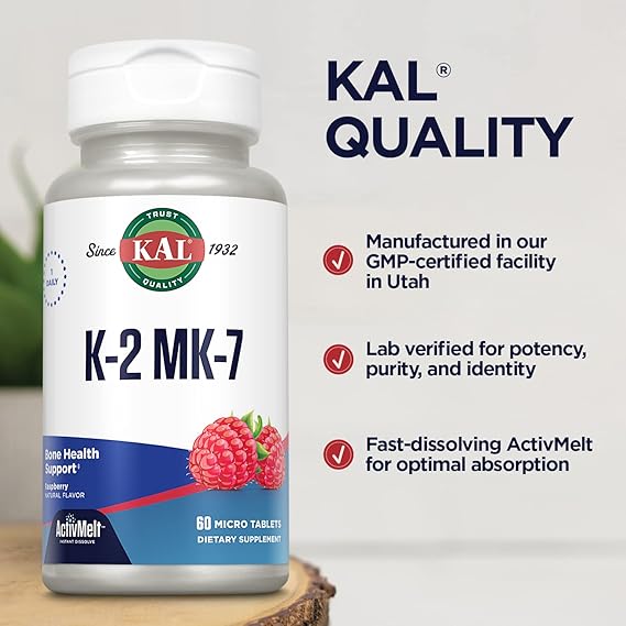 Kal K-2 MK-7 Raspberry 60CT Lozenge