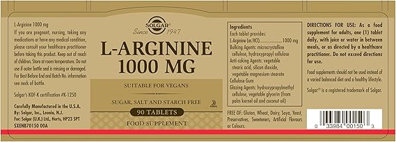 Solgar L-Arginine 1000 mg