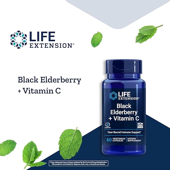 Life Extension Black Elderberry + Vitamin C