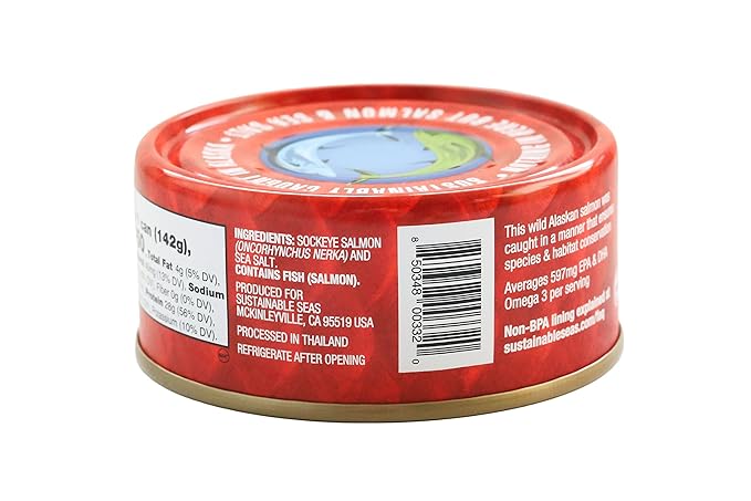 SUSTAINABLE SEAS Wild Pink Salmon,Skin/Boneless 5 OZ