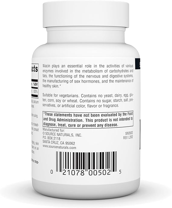 SOURCE NATURALS NIACIN 100MG 250T