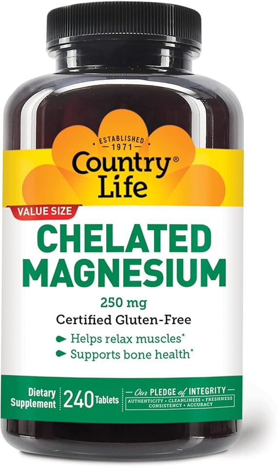 Country Life CHELATED MAGNESIUM 250MG 240 Tablet