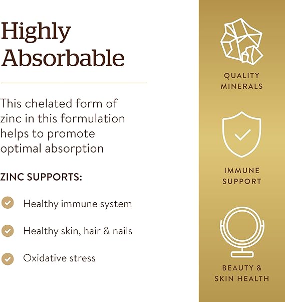 Solgar Chelated Zinc Tablets 250tablet