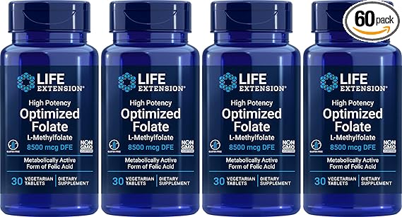 High Potency Optimized Folate L-Methylfolate 8500 mcg DFE