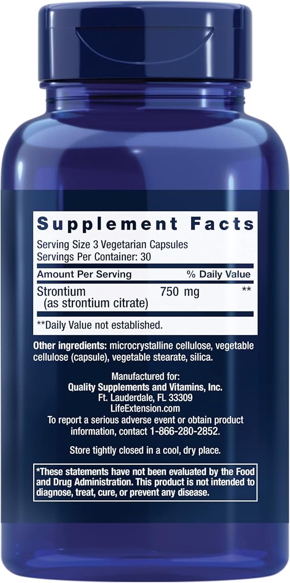 Life Extension Strontium Caps 750 mg