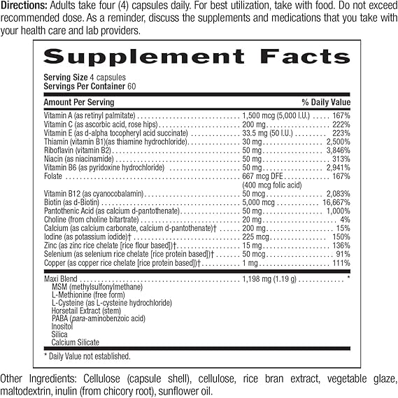 Country Life MAXI-HAIR PLUS/EXTRA BIOTIN 240 Vegicaps