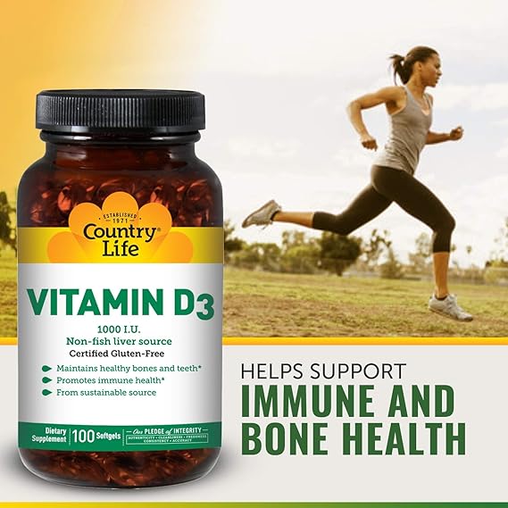 Country Life VITAMIN D3 1000IU 100 Softgel